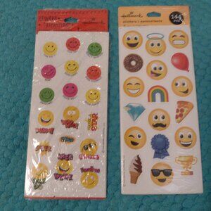 NEW lot of 2 Hallmark emoji sticker packs - hundreds of stickers